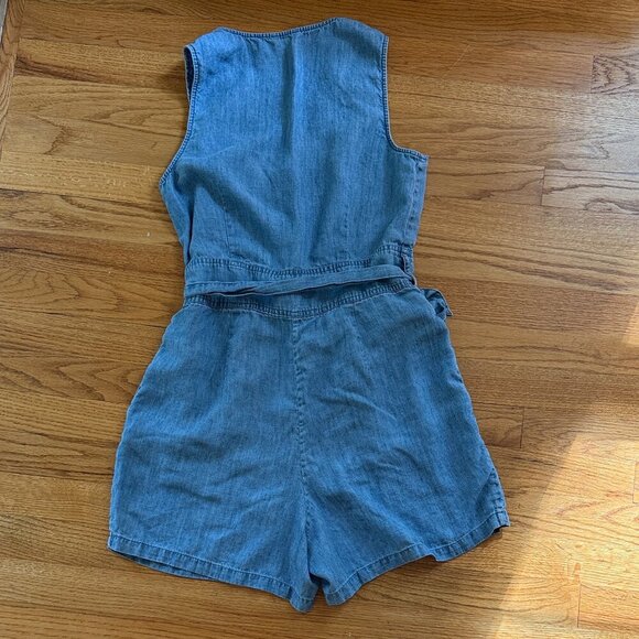 Rails Scarlett Chambray Romper Button Front Women's S - Picture 5 of 5
